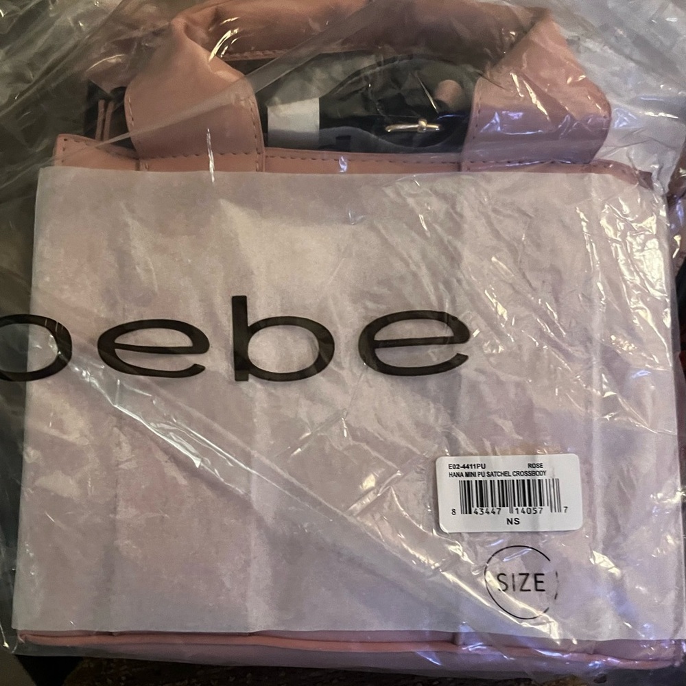 Bebe Blush Pink Shoulder/ or conv handle bag